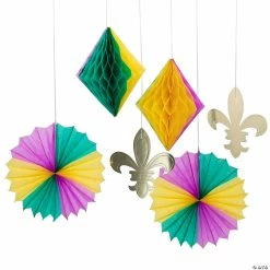 10" - 14" Mardi Gras Ceiling Decorating Kit - 6 Pc.