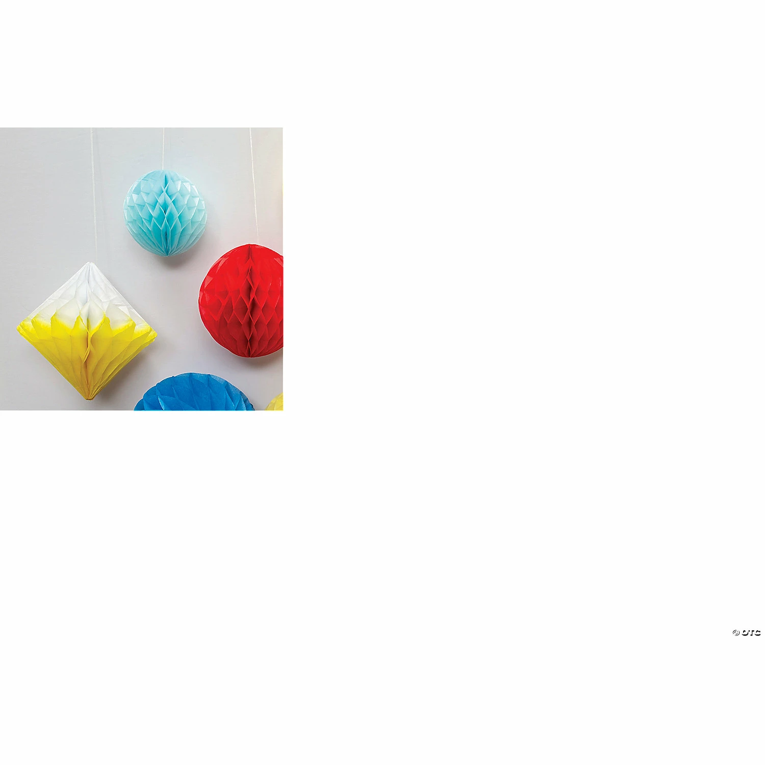 Hanging Diamond Honeycomb Decorations - 6 Pc. - Image 3