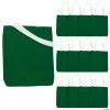 10" x 12" Medium Green Canvas Tote Bags - 12 Pc.