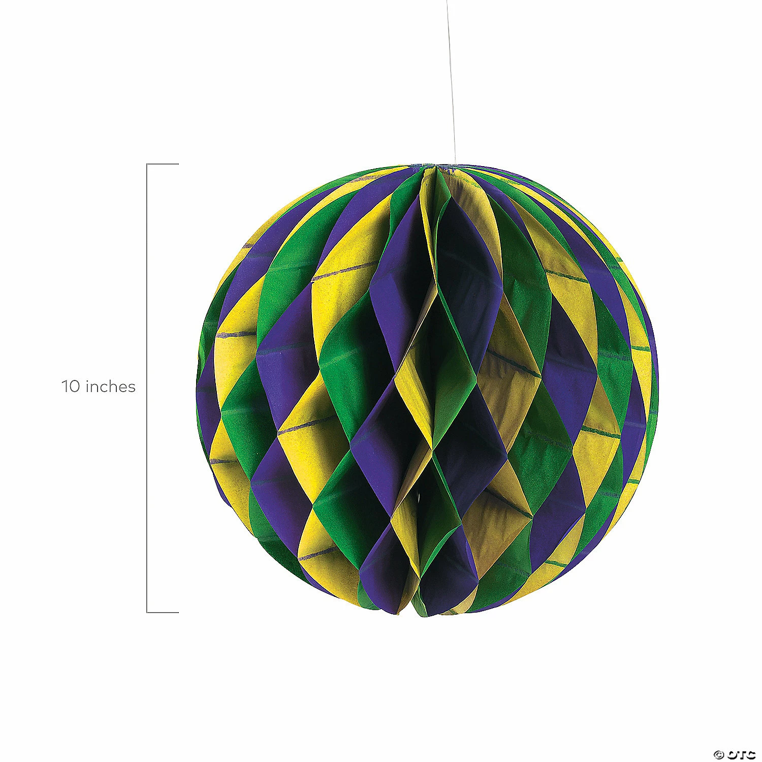 11" Mardi Gras Tissue Balls - 3 Pc. - Image 2