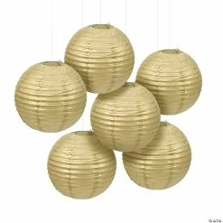 12" Solid Color Paper Lanterns - 6 Pc.