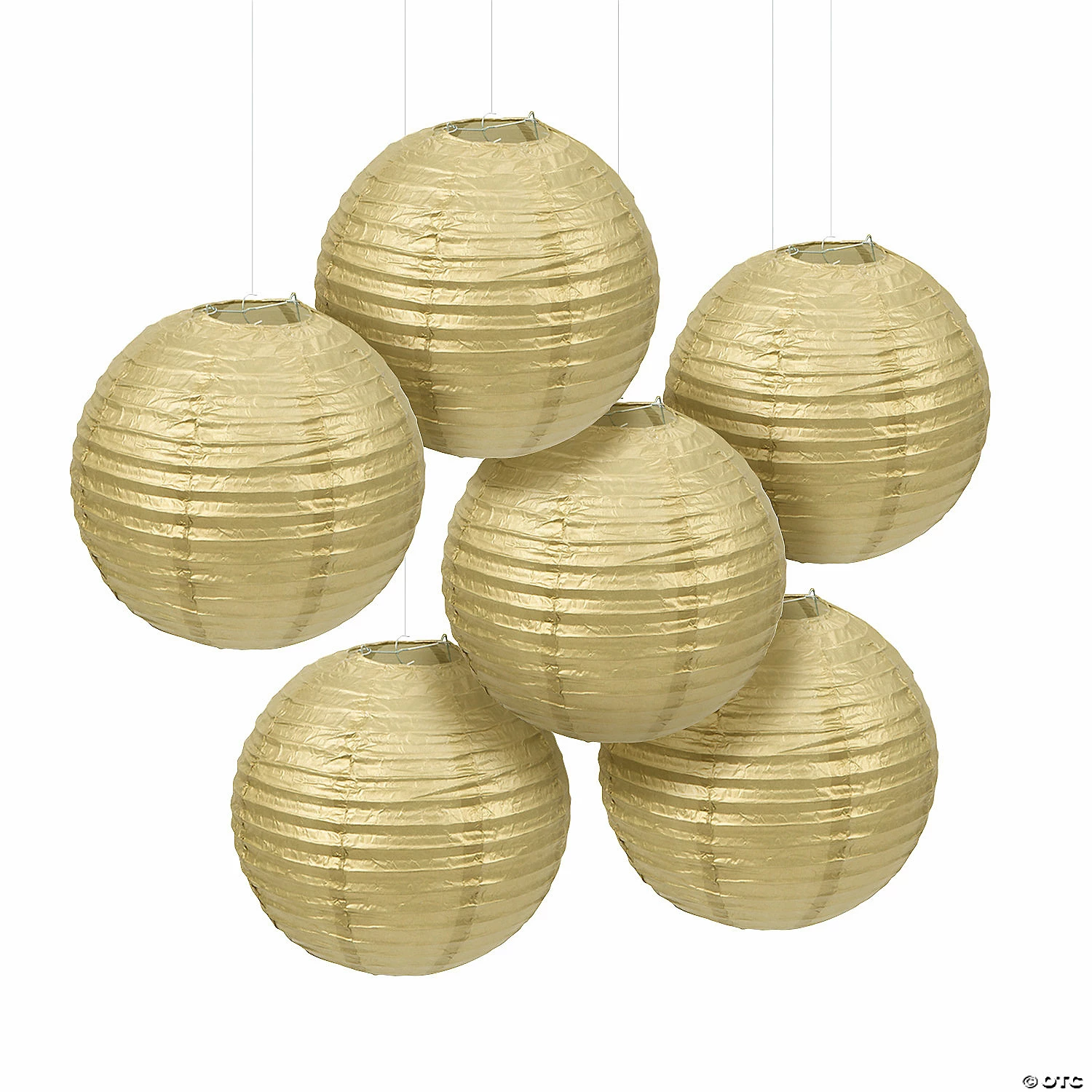 12" Solid Color Paper Lanterns - 6 Pc.