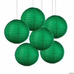 12" Solid Color Paper Lanterns - 6 Pc.