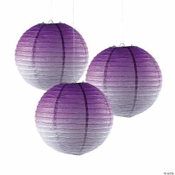 Ombre Hanging Paper Lanterns - 3 Pc.