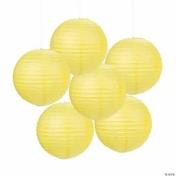 12" Solid Color Paper Lanterns - 6 Pc.