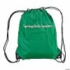 Personalized Large Green Drawstring Bags - 12 Pc. 1 Personalized Large Green Drawstring Bags - 12 Pc. -DIY Shop 13598171