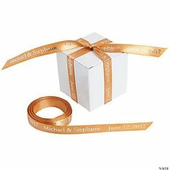 3/8" - Gold Personalized Ribbon - 25 ft.