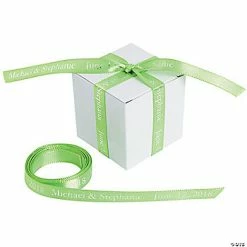 3/8" - Lime Green Personalized Ribbon - 25 ft.