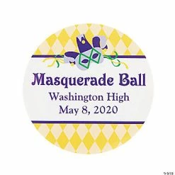 Masquerade Personalized Stickers