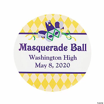 Masquerade Personalized Stickers