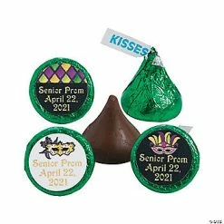 Personalized Masquerade Hershey’s® Kisses® Stickers - 60 Pc.