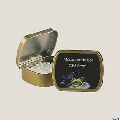 Personalized Masquerade Ball Mint Tins - 24 Pc.