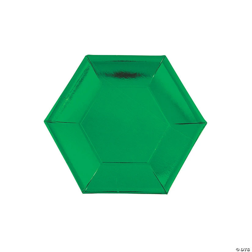 Metallic Hexagon Paper Dessert Plates - 24 Ct. - Image 2