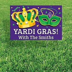 Personalized Mardi Gras Yard Sign