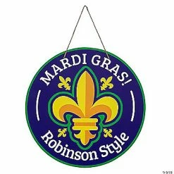 Personalized Mardi Gras Door Sign