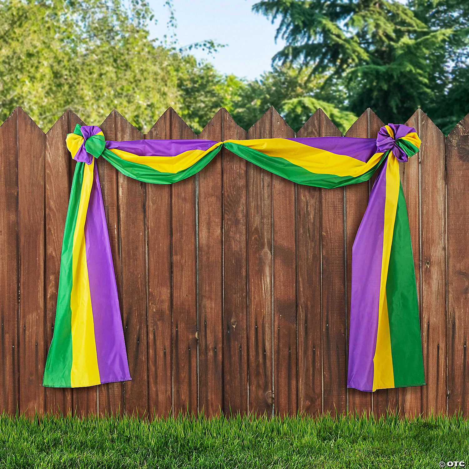 20' x 18" Purple, Yellow & Green Large Mardi Gras Bunting - Image 2