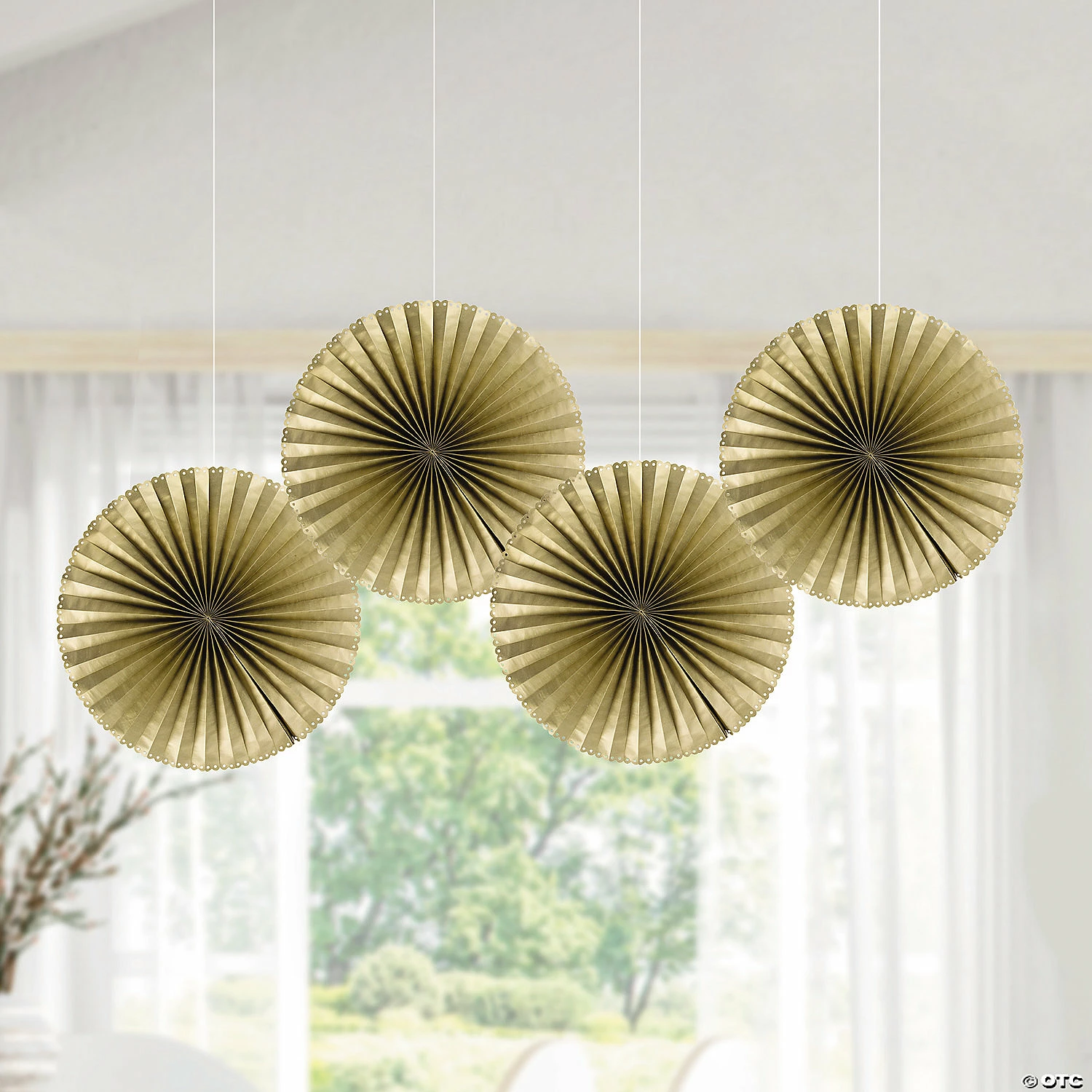 Giant Hanging Paper Fans - 6 Pc. - Image 3