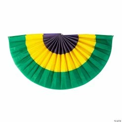 36" x 19" Mardi Gras Flocked Bunting