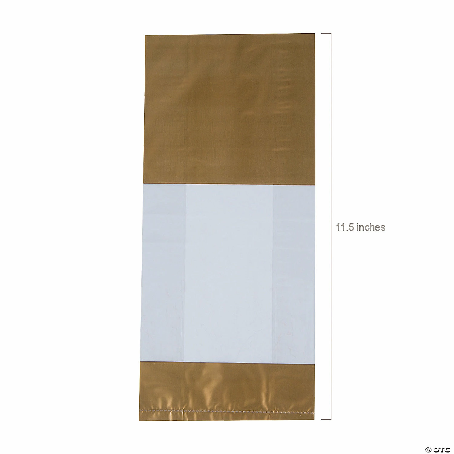 5" x 2 1/2" x 11" Medium Metallic Banded Cellophane Bags - 12 Pc. - Image 2
