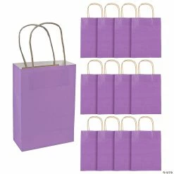 6 1/2" x 9" Medium Kraft Paper Gift Bags - 12 Pc.