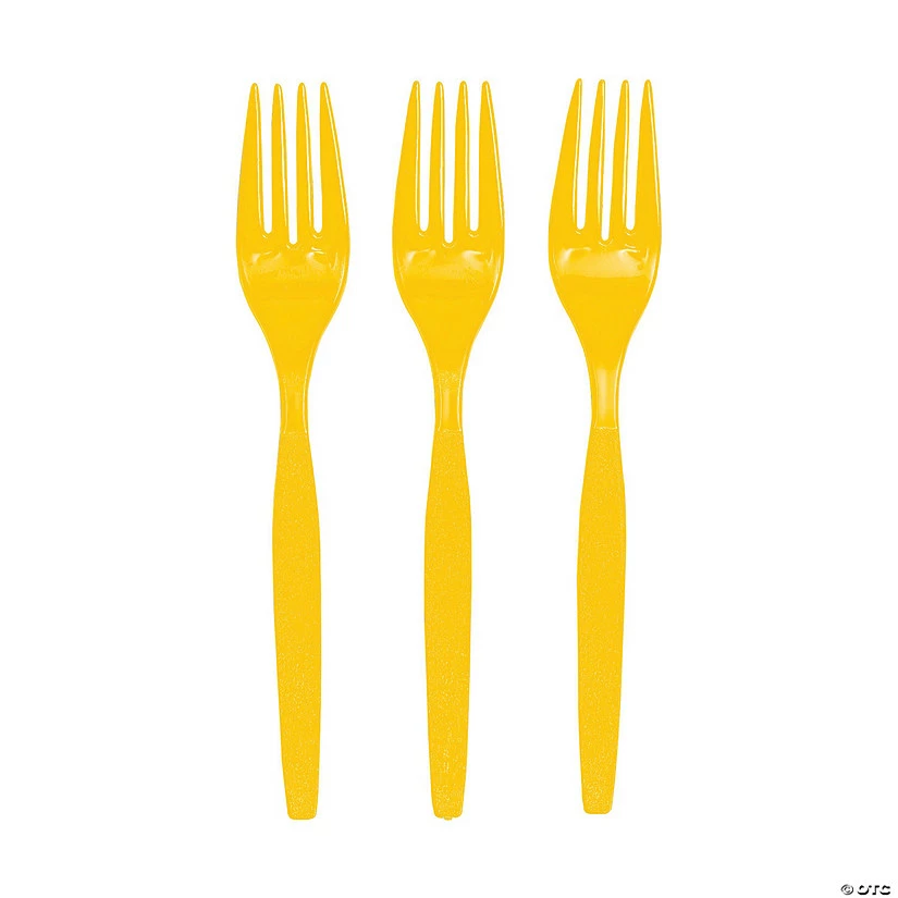 Bulk Solid Color Plastic Forks - 50 Ct. - Image 2