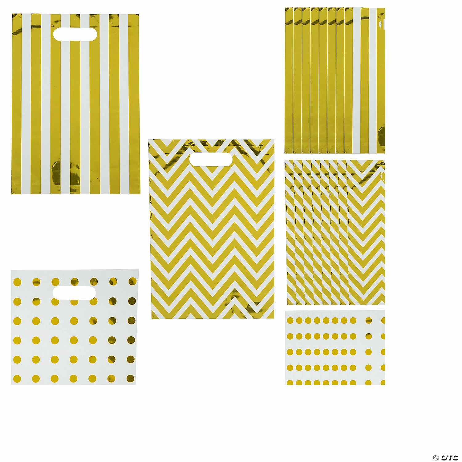 Metallic Goody Bags - 24 Pc. 3 Metallic Goody Bags - 24 Pc.