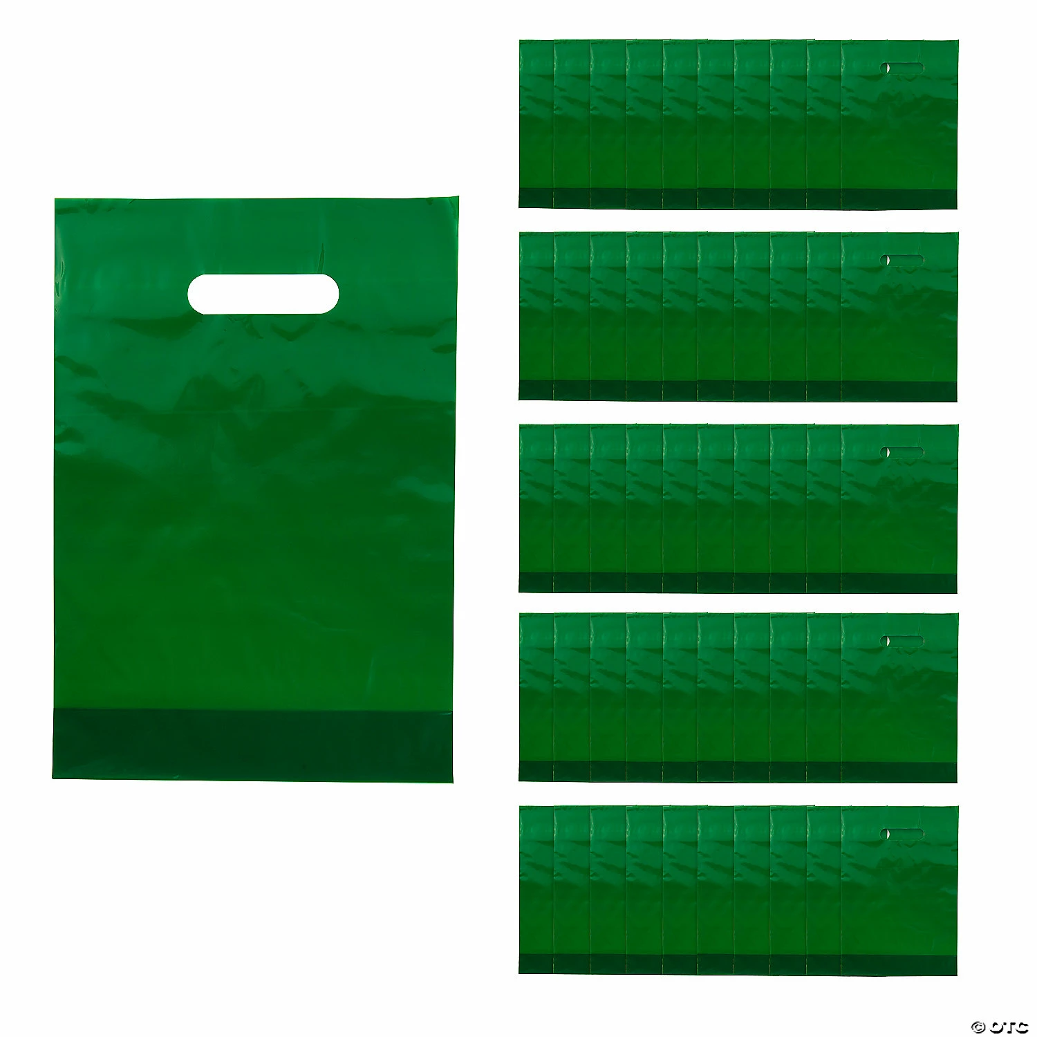 Solid Color Plastic Goody Bags - 50 Pc.