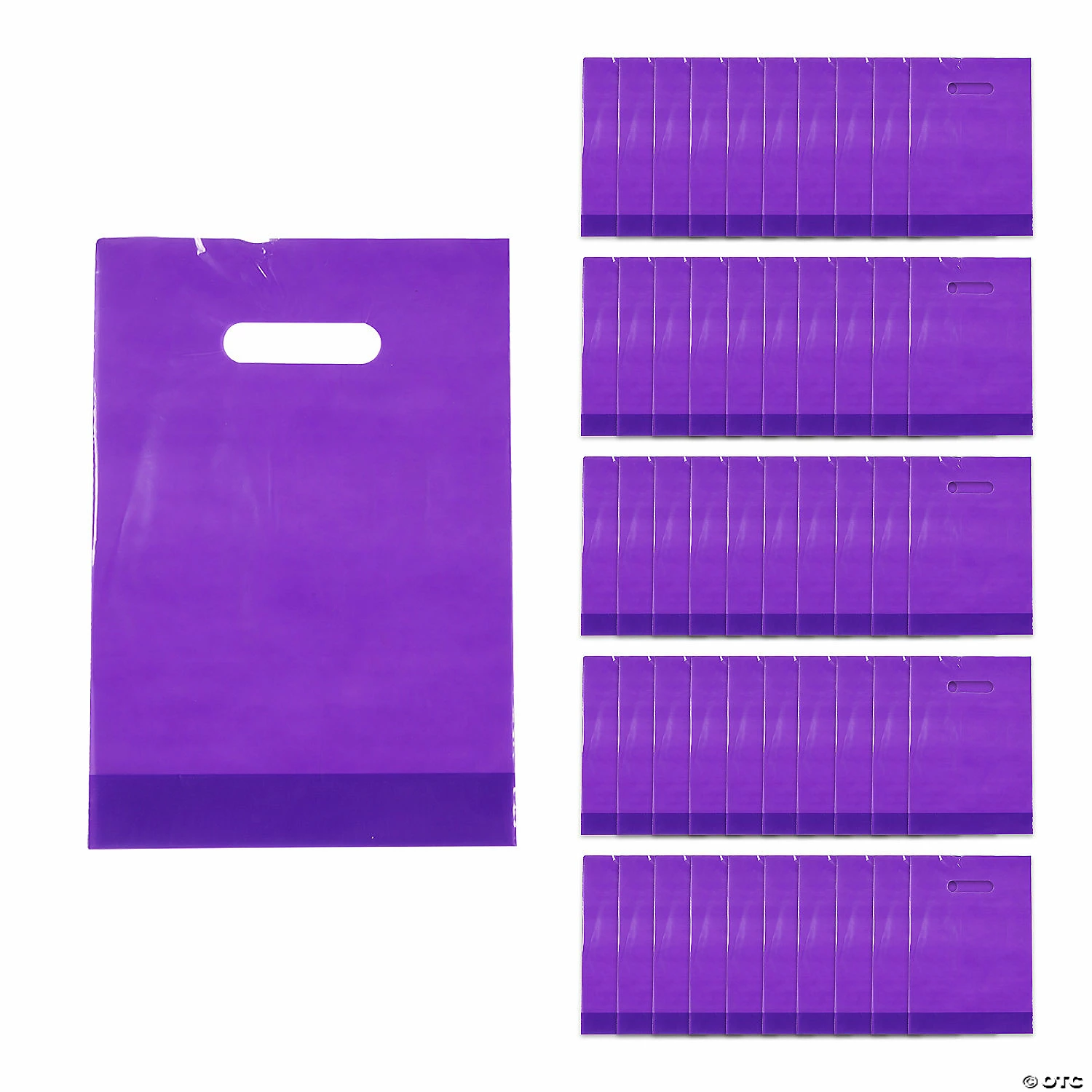 Solid Color Plastic Goody Bags - 50 Pc.