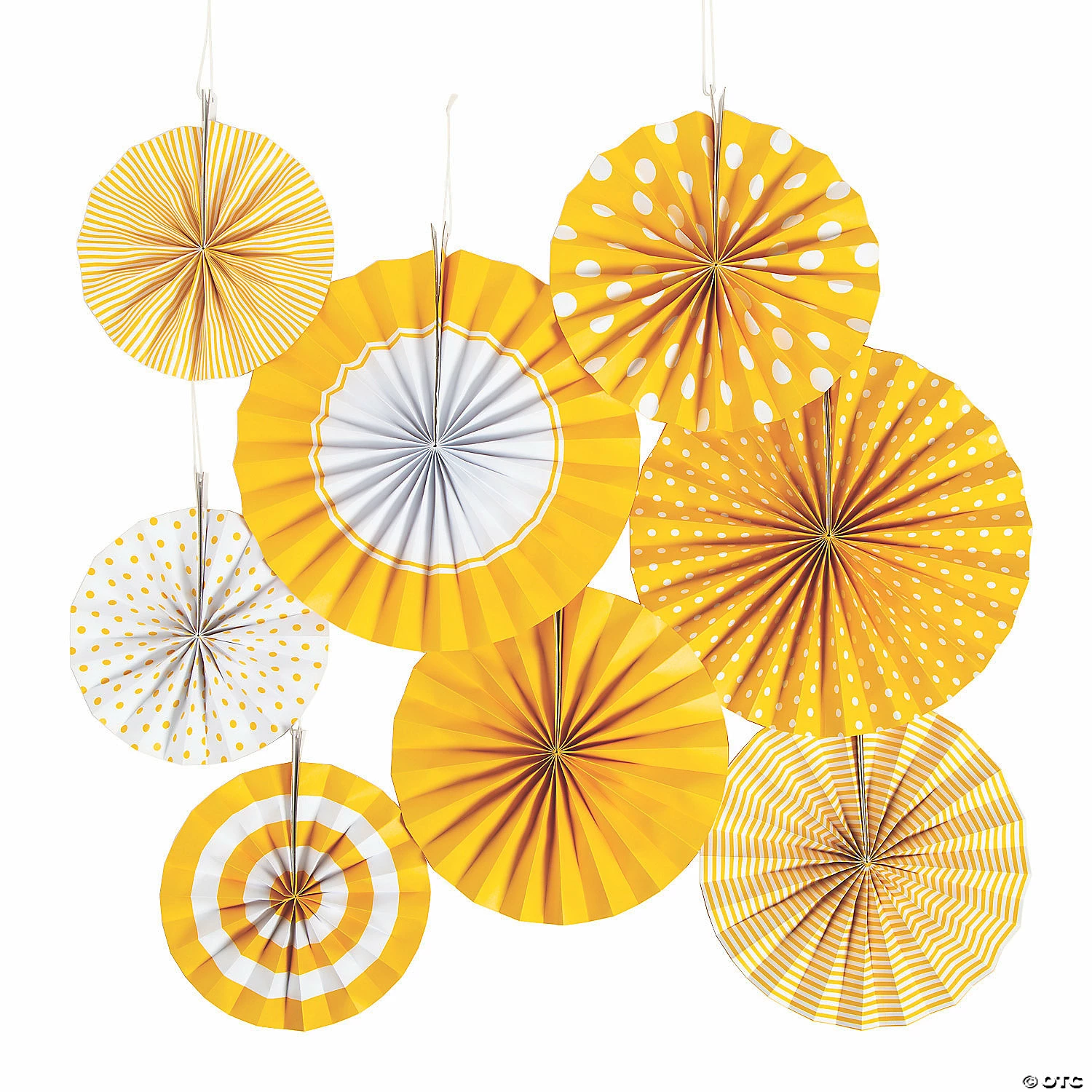 Hanging Paper Fan Assortment - 8 Pc.