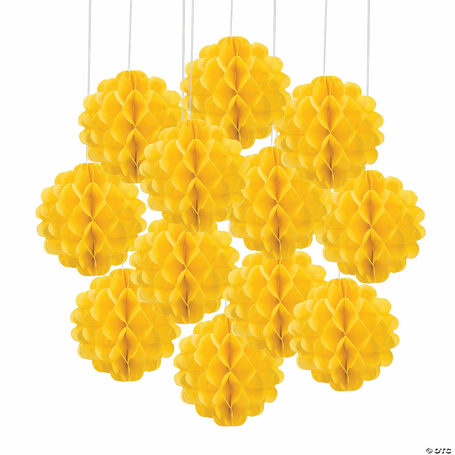 Hanging Tissue Paper Balls - 12 Pc.