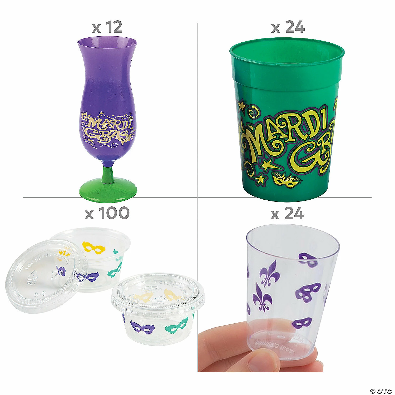 Adult’s Mardi Gras Drinking Kit - 160 Pc. - Image 2