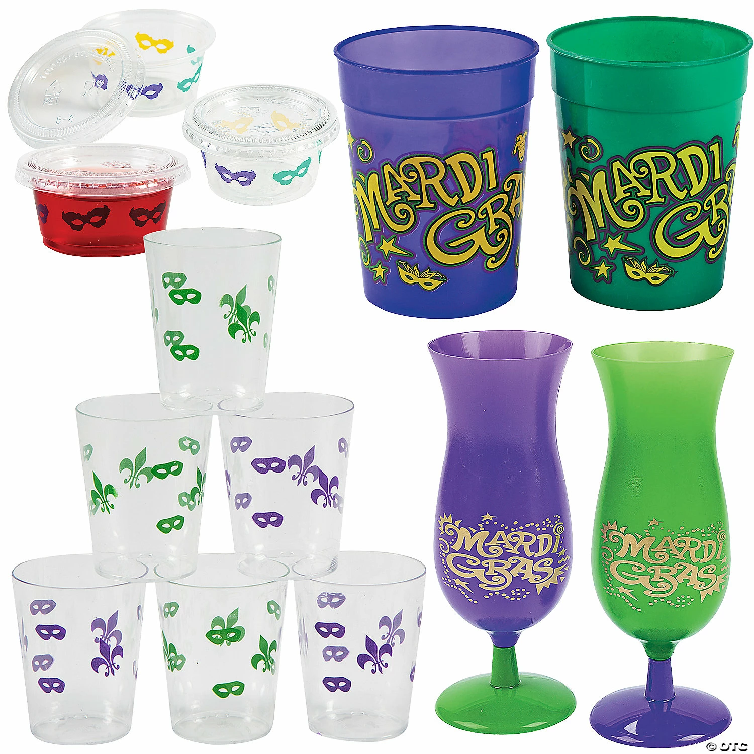 Adult’s Mardi Gras Drinking Kit - 160 Pc.