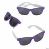 Adult’s Purple & White Two-Tone Sunglasses - 12 Pc.