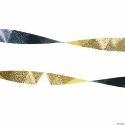Black & Gold Foil Streamer