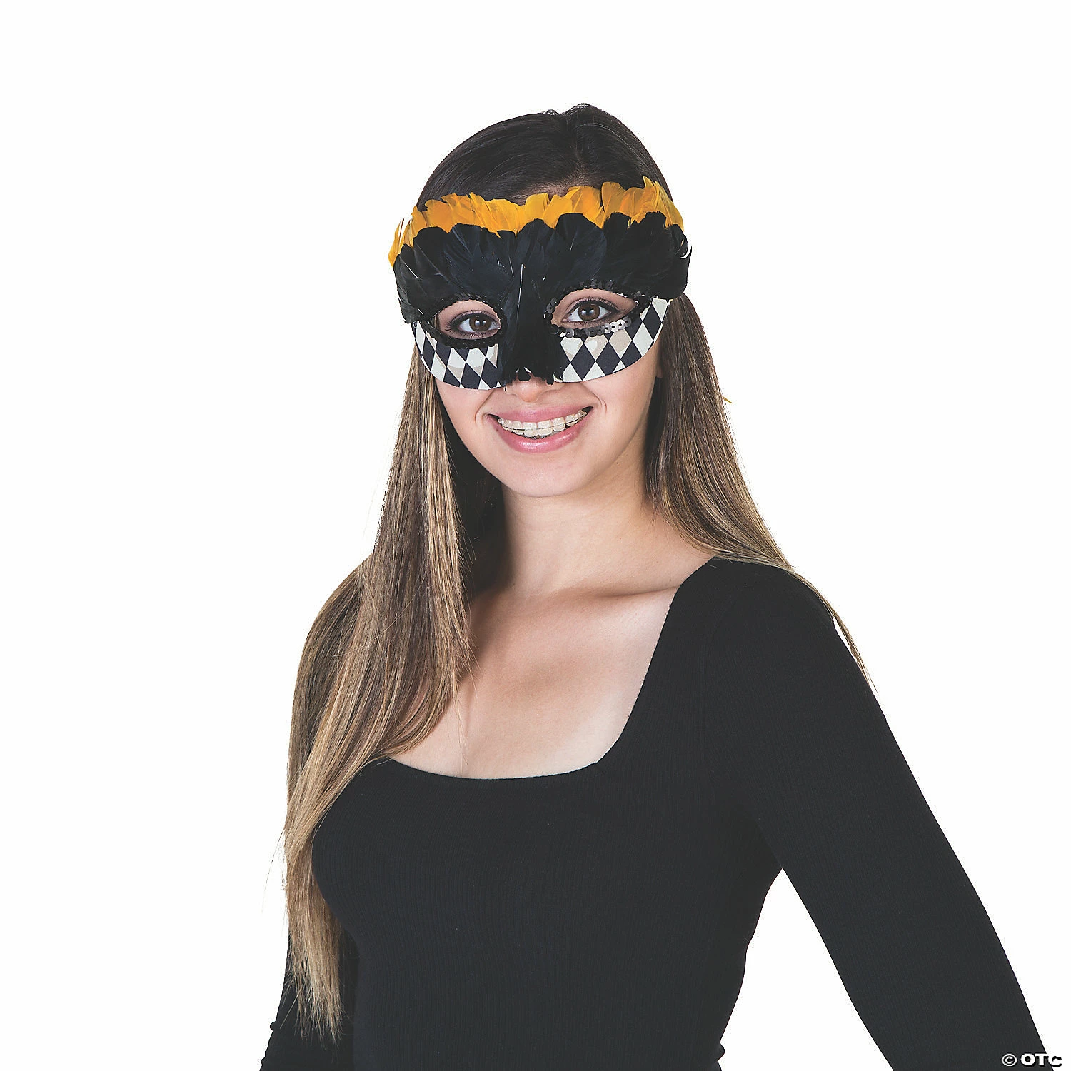 Black & Gold Harlequin Masks - Image 2