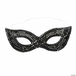 Black Sequin Masks- 12 Pc.