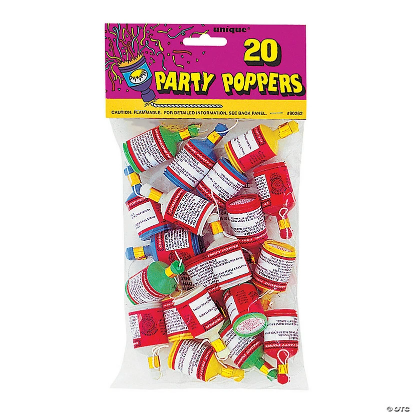 Bottle Party Poppers - 20 Pc.