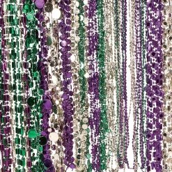 Bulk Mardi Gras Bead Necklace Assortment - 144 Pc.