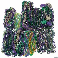 Bulk Mardi Gras Bead Necklace Assortment - 500 Pc.