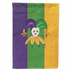 Caroline's Treasures, Mardi Gras, Jester Mardi Gras Flag Garden Size, 11.25 x 15.5, New Orleans