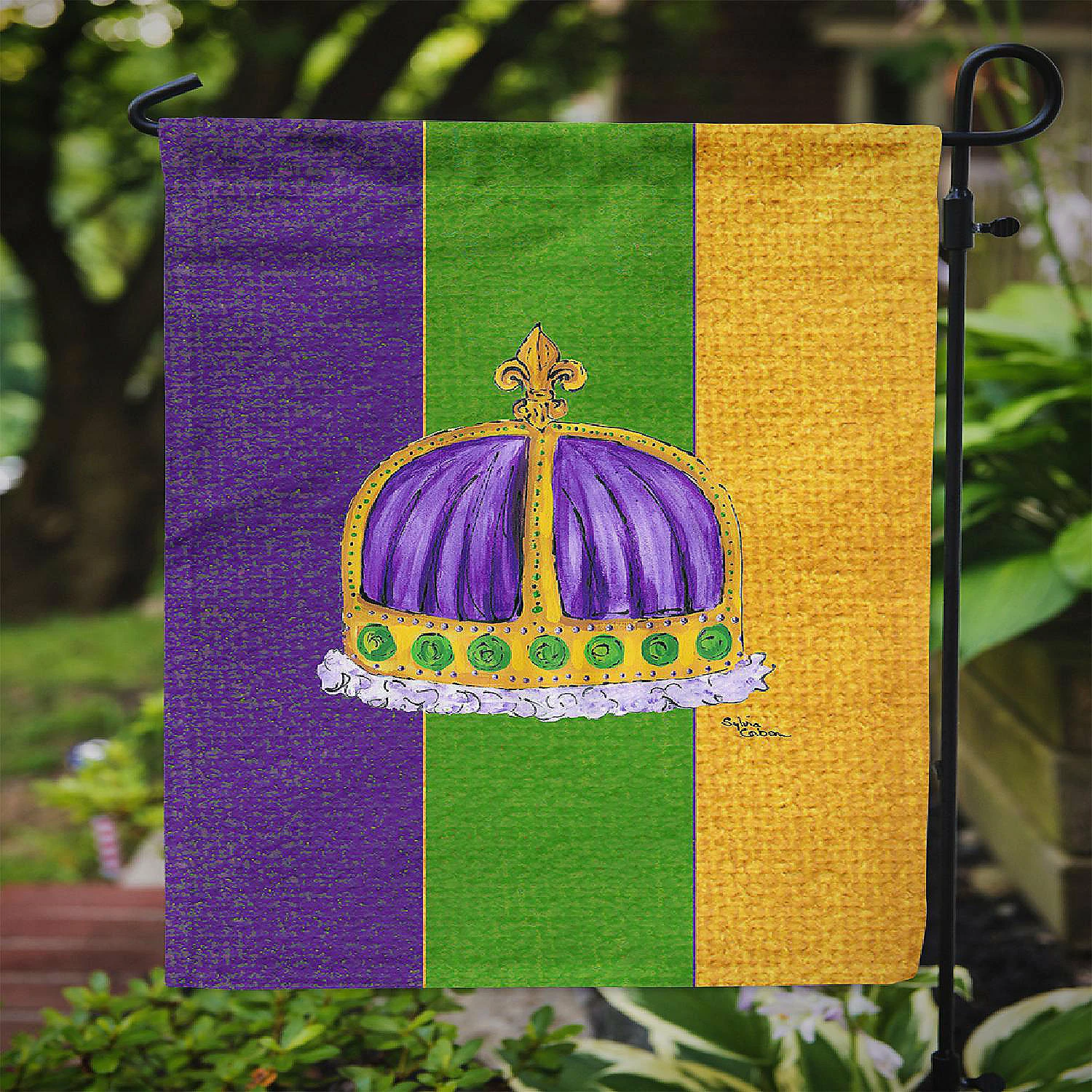 Caroline's Treasures Mardi Gras, King's Crown Mardi Gras Flag Garden Size, 11.25 x 15.5, New Orleans - Image 3