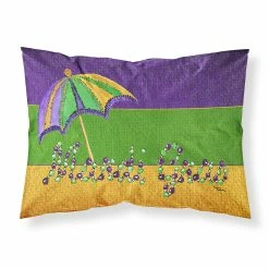 Caroline's Treasures Mardi Gras, Mardi Gras Beads and Umbrella Fabric Standard Pillowcase, 30 x 20.5, New Orleans
