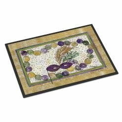 Caroline's Treasures, Mardi Gras, Mardi Gras Beads Indoor or Outdoor Mat 24x36, 36 x 24, New Orleans