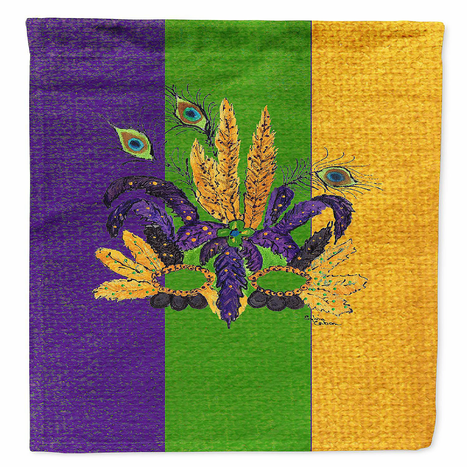 Caroline's Treasures Mardi Gras, Mardi Gras Feathered Mask Flag Garden Size, 11.25 x 15.5, New Orleans