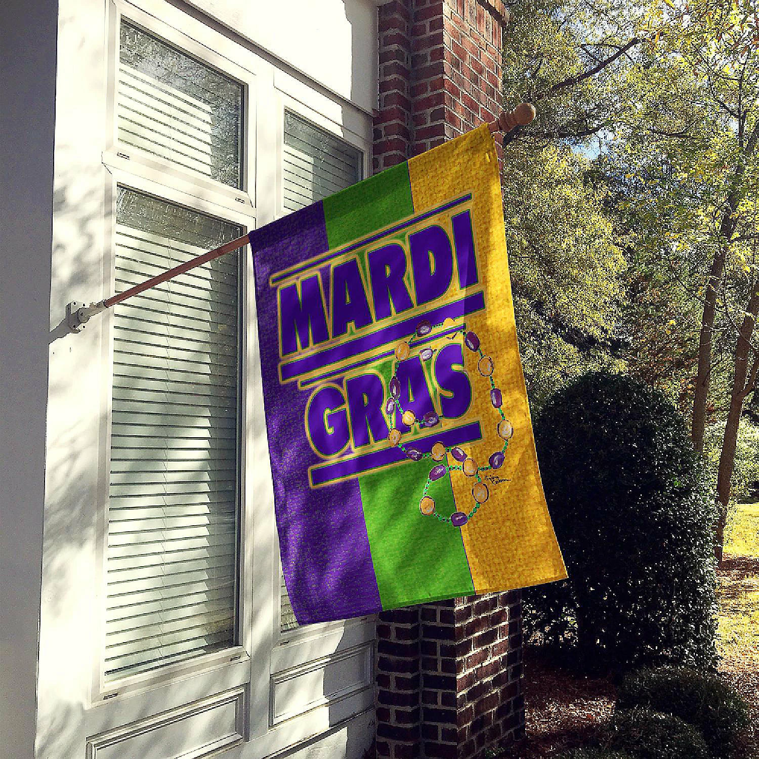Caroline's Treasures Mardi Gras, Mardi Gras Flag Canvas House Size, 28 x 40, New Orleans - Image 2