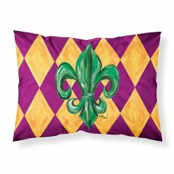 Caroline's Treasures Mardi Gras, Mardi Gras Fleur de lis Fabric Standard Pillowcase, 30 x 20.5, New Orleans