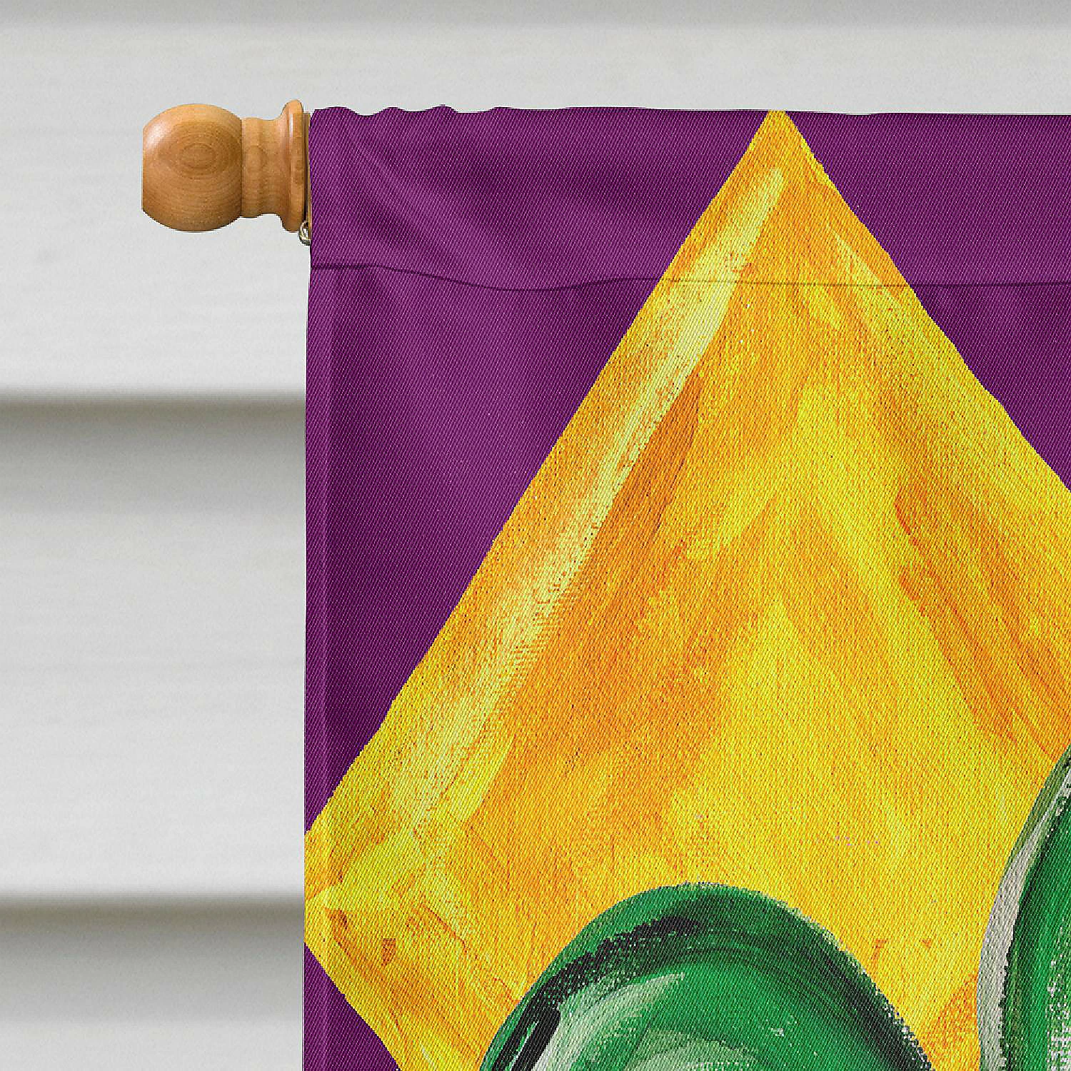 Caroline's Treasures Mardi Gras, Mardi Gras Fleur de lis Flag Canvas House Size, 28 x 40, New Orleans - Image 3