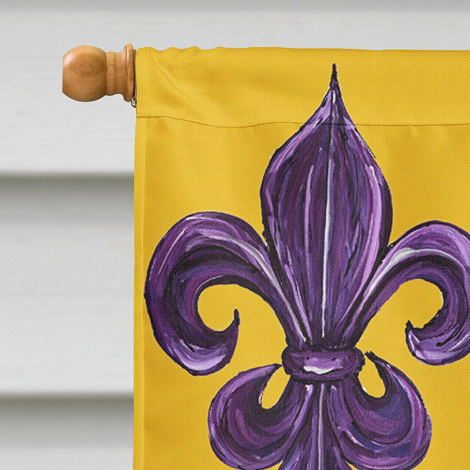 Caroline's Treasures Mardi Gras, Mardi Gras Fleur de lis Nation Flag Canvas House Size, 28 x 40, New Orleans - Image 3
