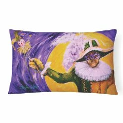 Caroline's Treasures Mardi Gras, Mardi Gras Hey Mister Canvas Fabric Decorative Pillow, 12 x 16, New Orleans