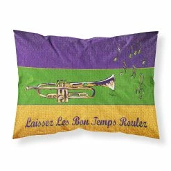 Caroline's Treasures Mardi Gras, Mardi Gras Jazz Trumpet Fabric Standard Pillowcase, 30 x 20.5, New Orleans